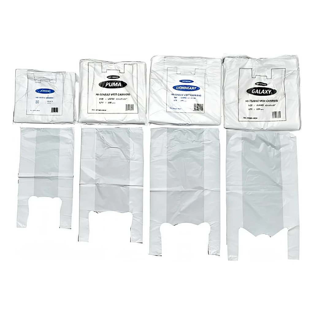 White Vest Style Carriers 12 x 19 x 23 in 1000 pc