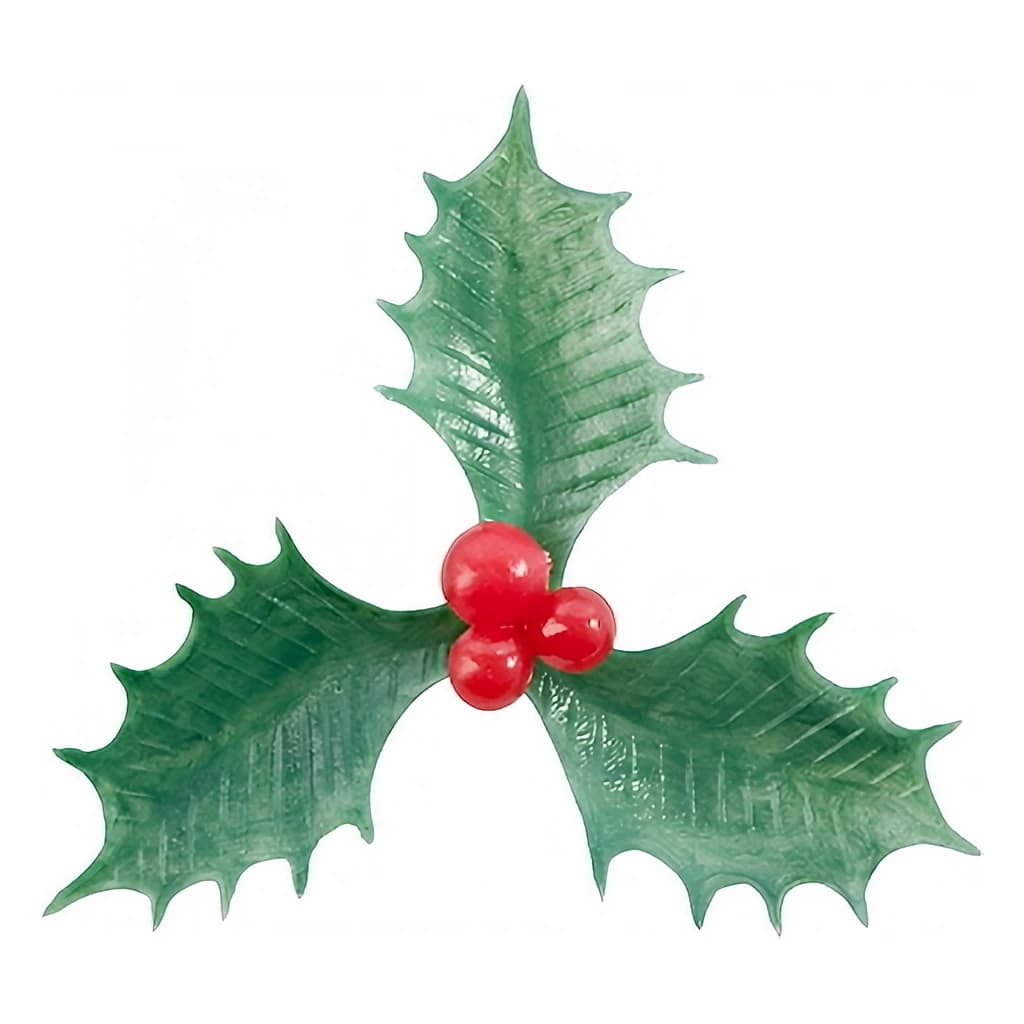 Large 3-Leaf 3-Berry Holly Piq (50 pc)