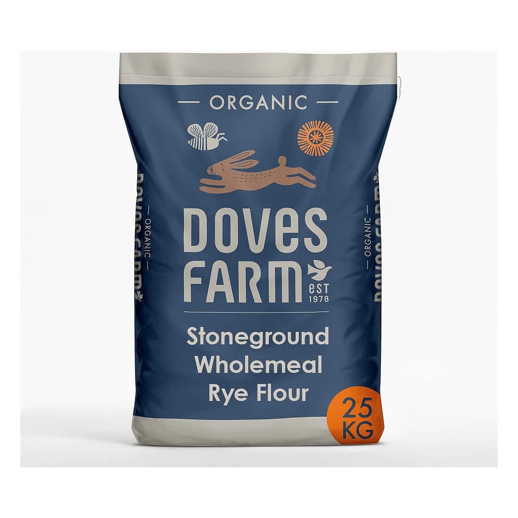 Organic Wholemeal Rye Flour Stoneground 25 kg