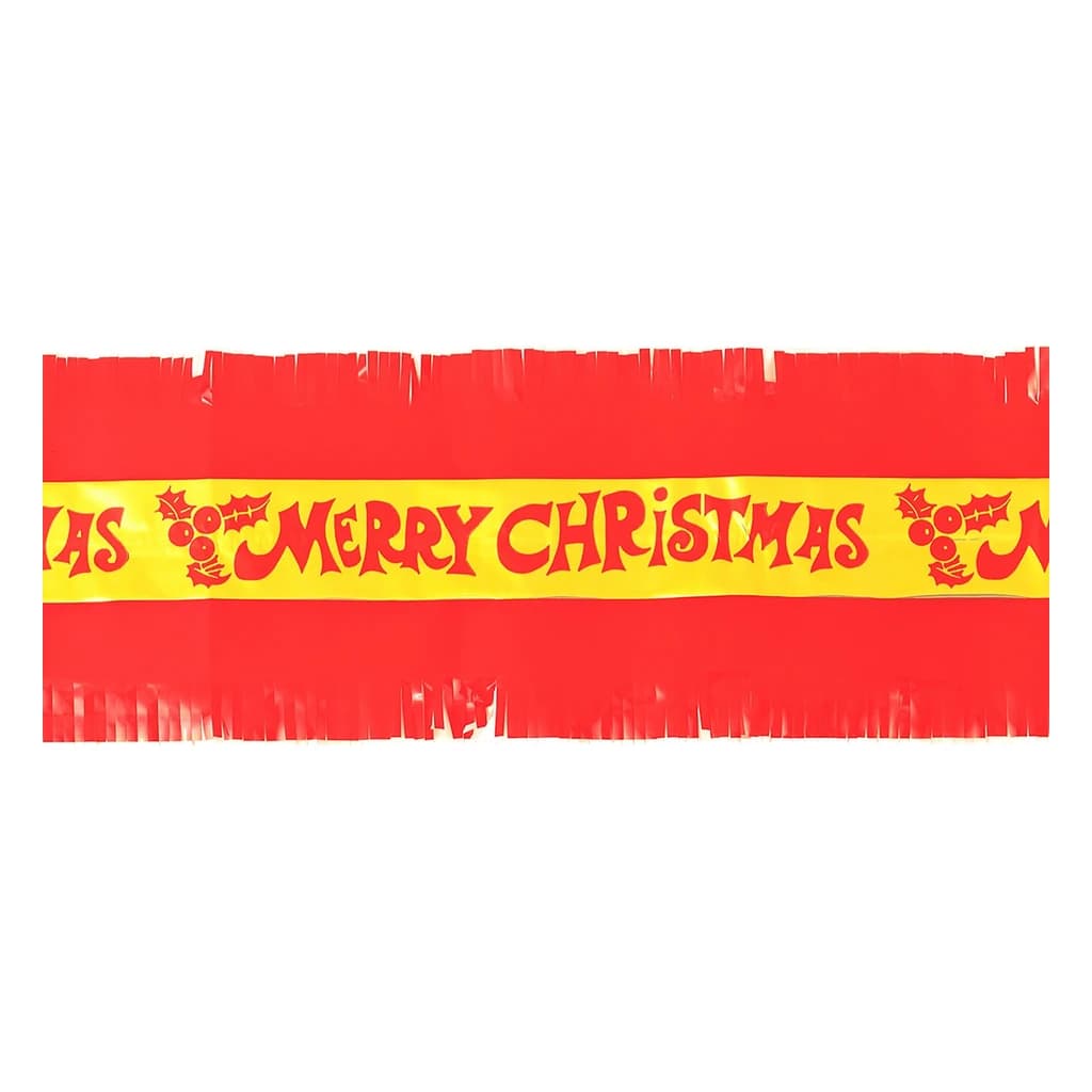 Frill Gold "Merry Xmas" Red 83mm x 7.3m
