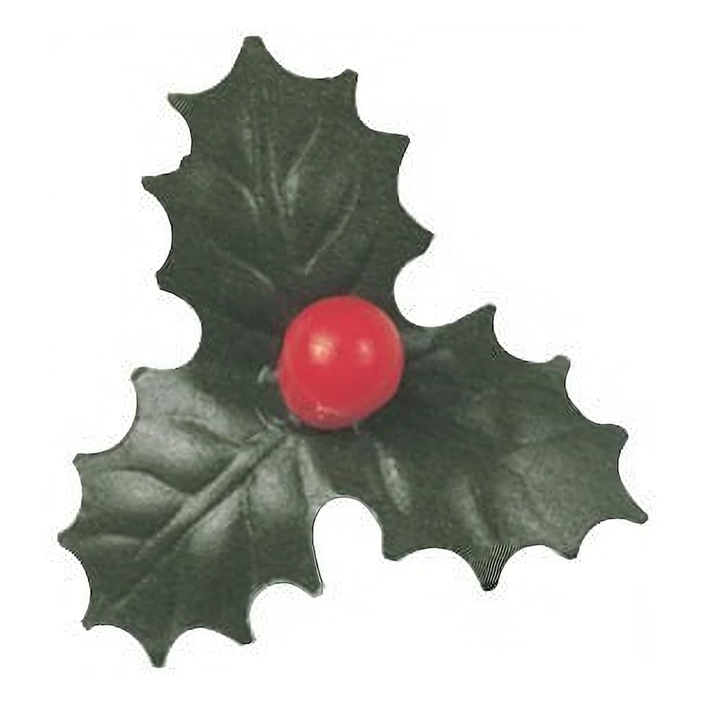 Pic 3-Leaf Holly & 1 Berry 32mm