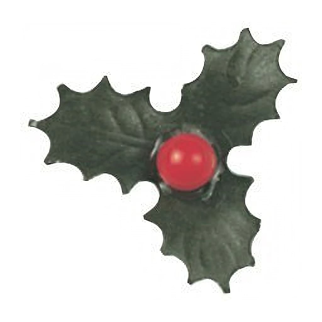 Pic 3-Leaf Holly & 1 Berry 25mm