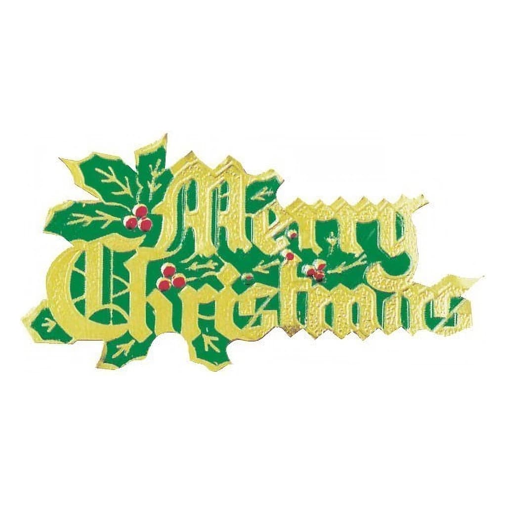 Motto "Merry Christmas & Holly" Paper 70mm