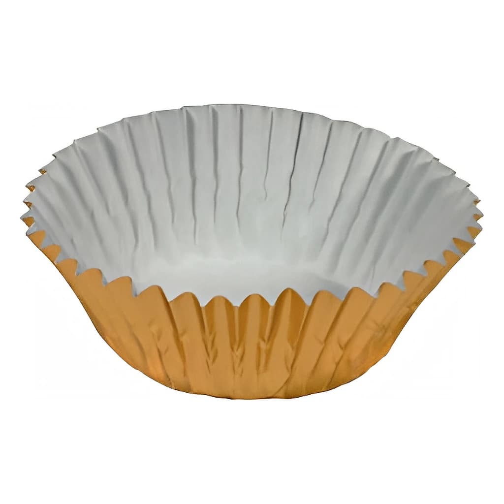 Foil Round Cupcake Case 51 x 38 mm, Gold – 500 pc