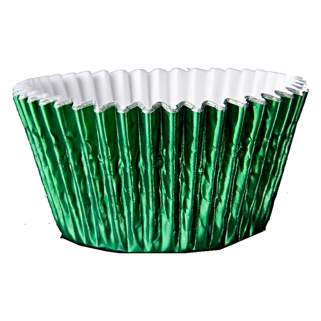 Foil Round Cupcake Case 51x38 mm (500 pc) Green