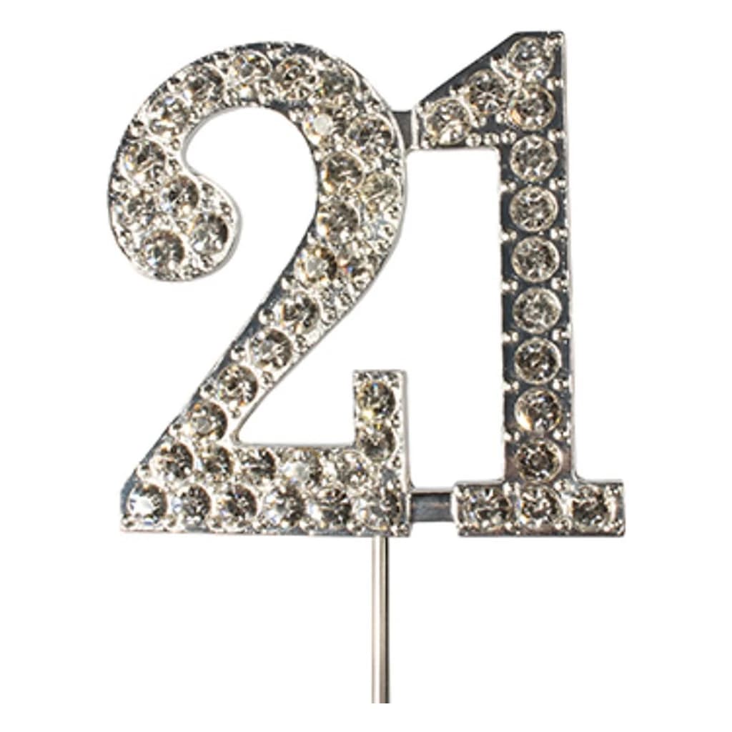 Diamante Number Topper "21" 45mm