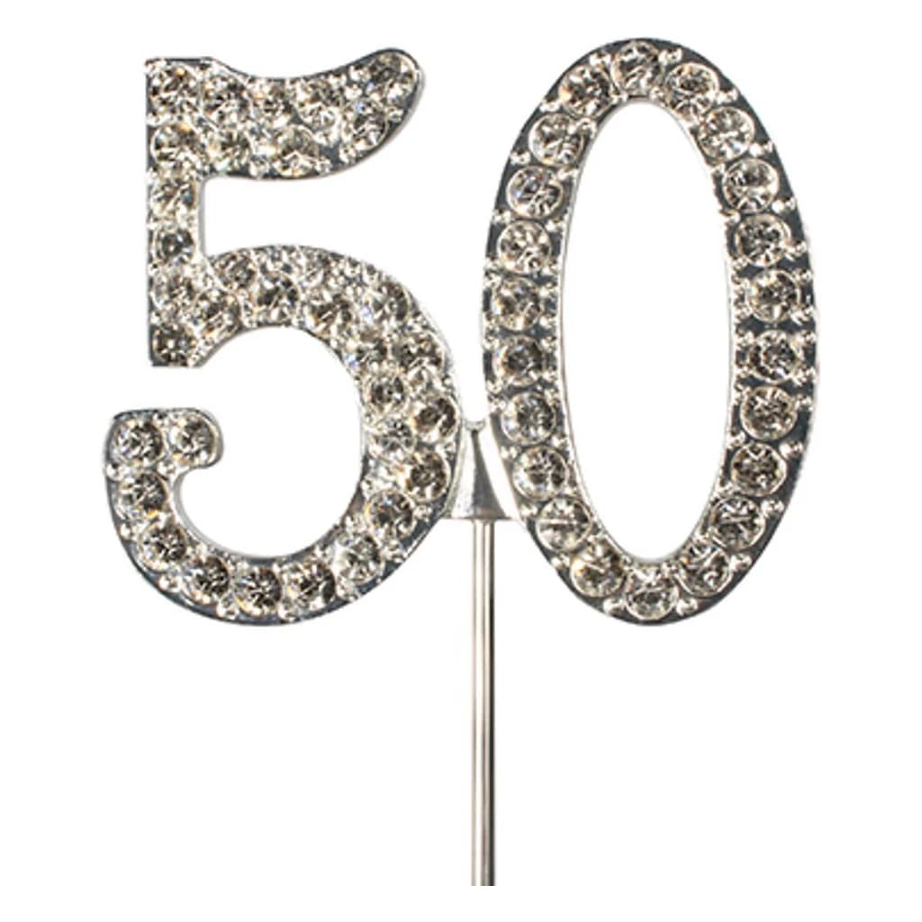 Diamante Number Topper "50" 45mm