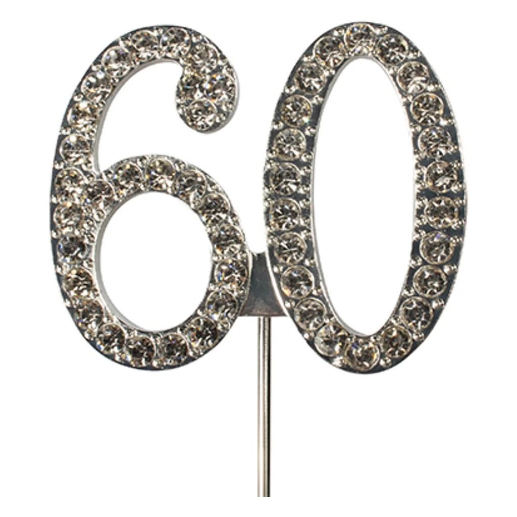 Diamante Number Topper "60" 45mm