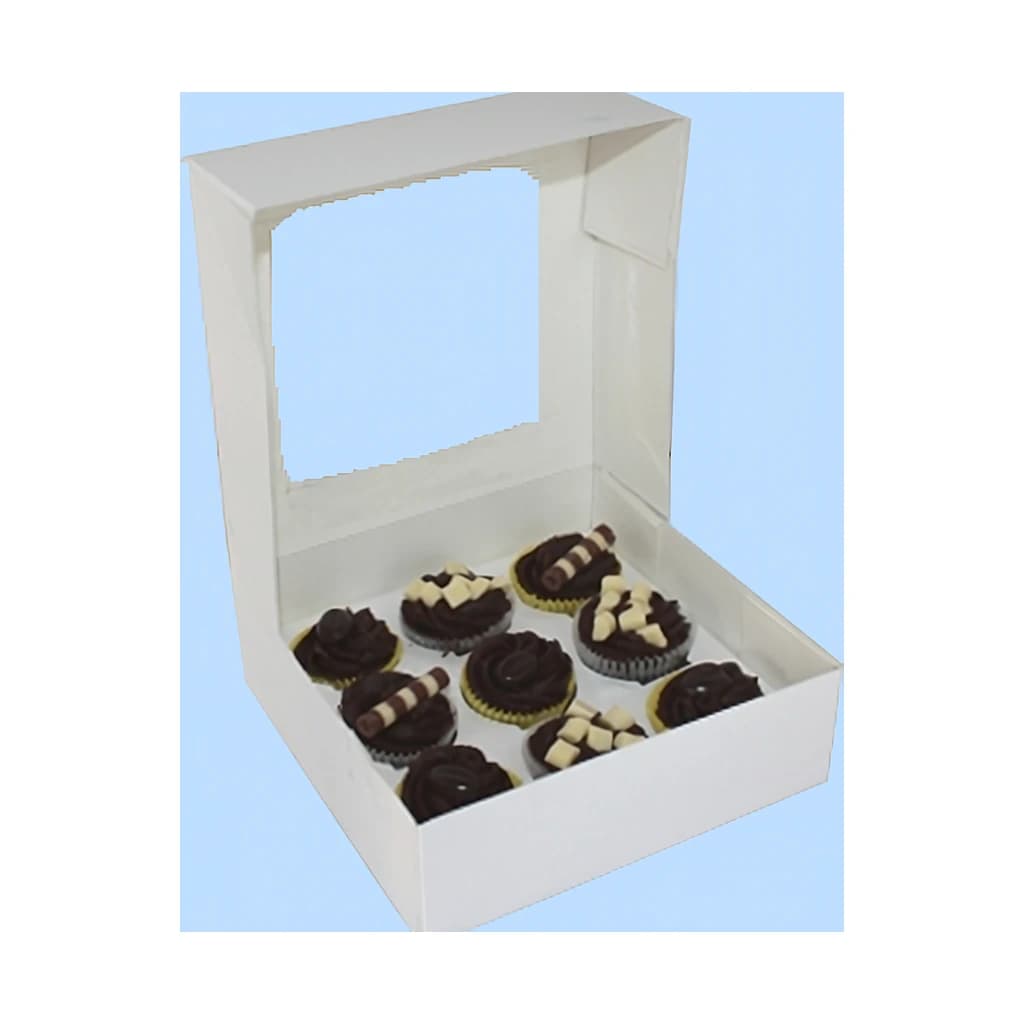 Brown Kraft Window Box Square (203×203×38 mm) – 200 pc