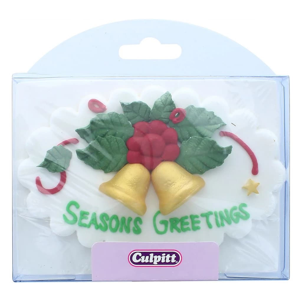 Seasons Greetings Bell Plaque 128×87 mm 5 pc