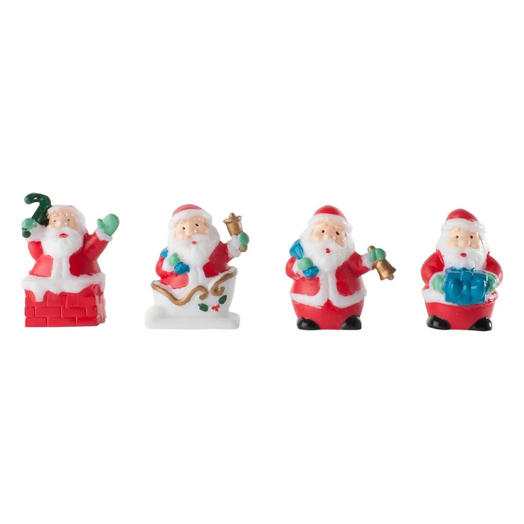 Figurine Santa Assorted 4 Set 12 pc