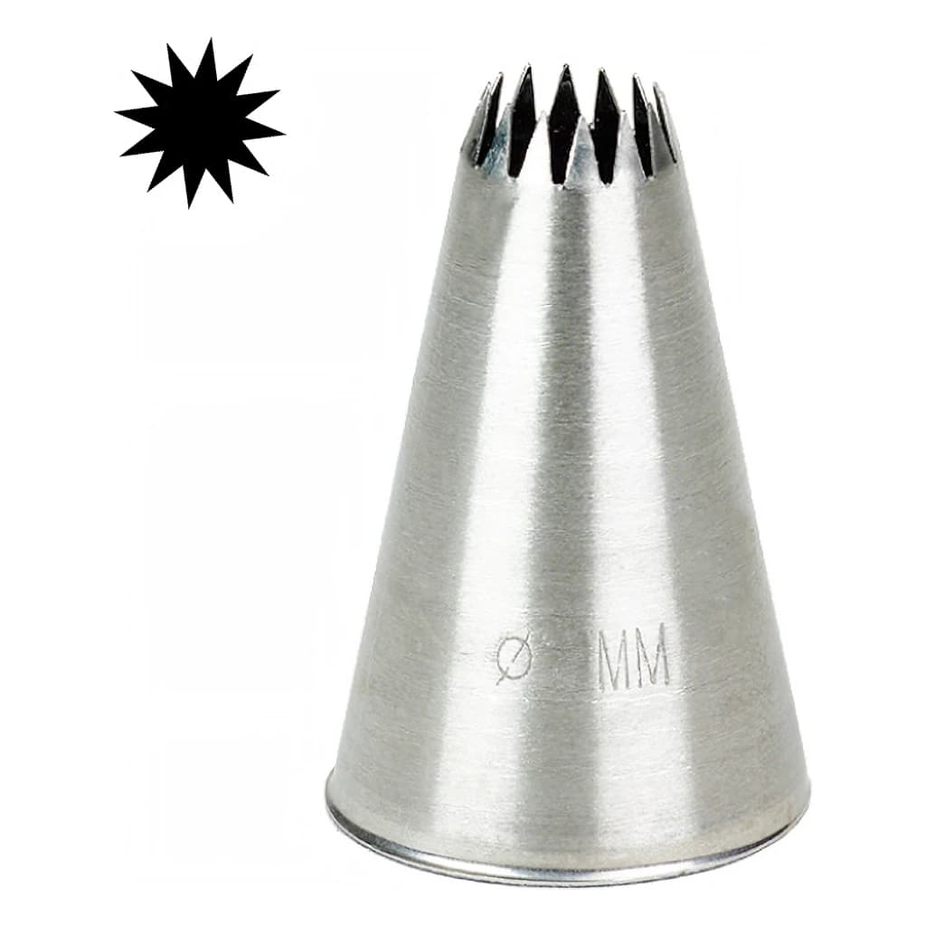 French star tubes, in one piece - 12 mm