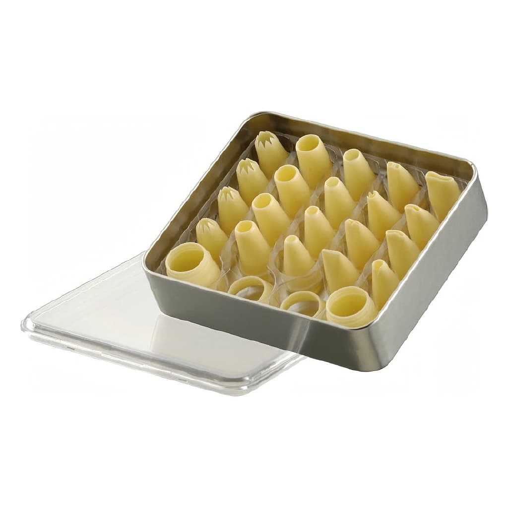 Piping tubes set, 20 pcs, PP - 8 holes