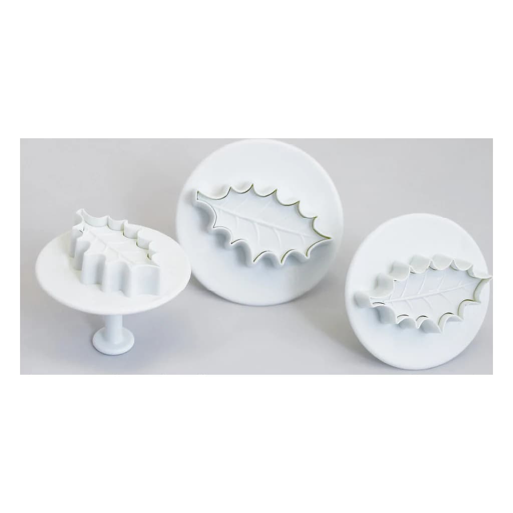 Cutters with pusher ''Holly Leaves''