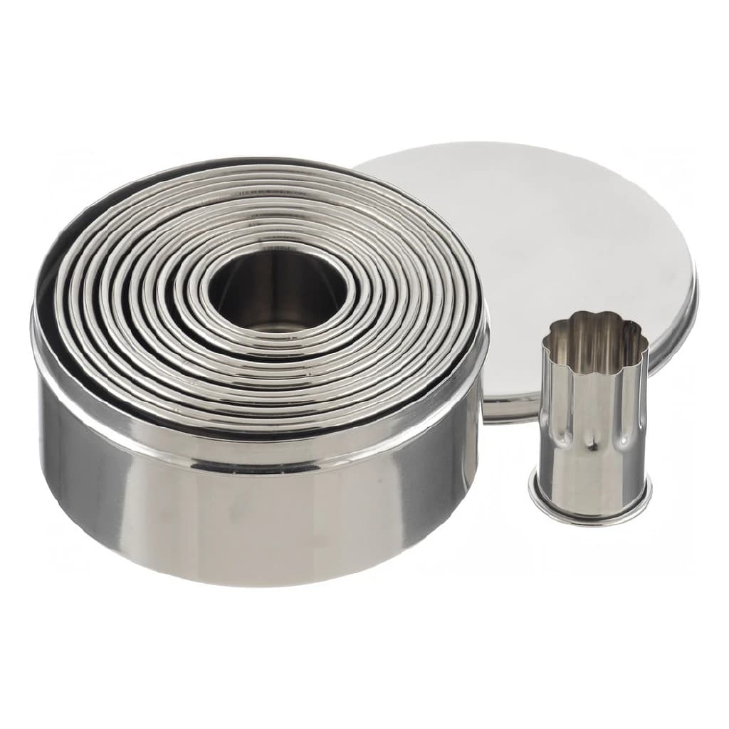 Set of cutters (12 pcs.) round, serrated