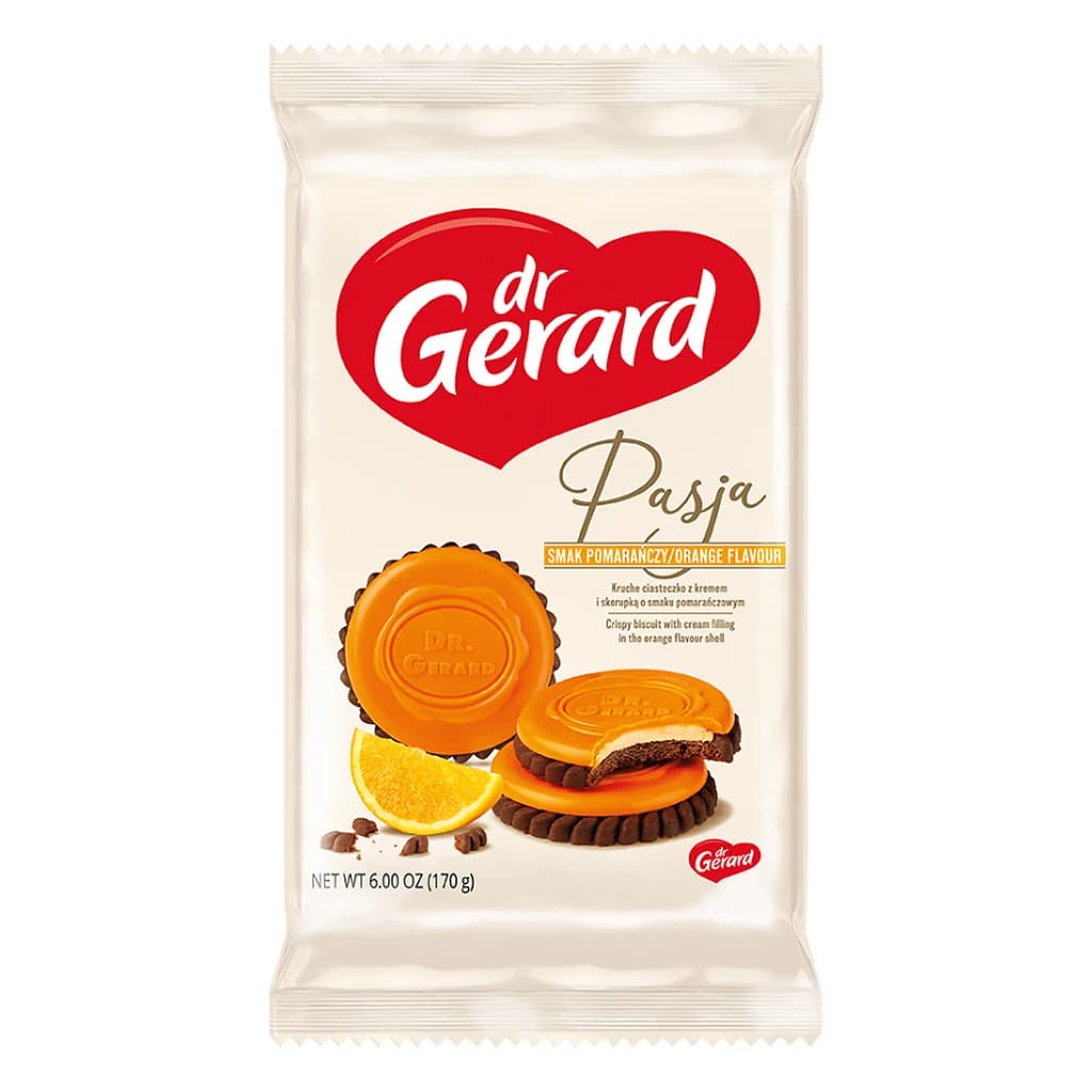 Biscuits Pasja Orange Cream Filled with Orange Glaze 170 g