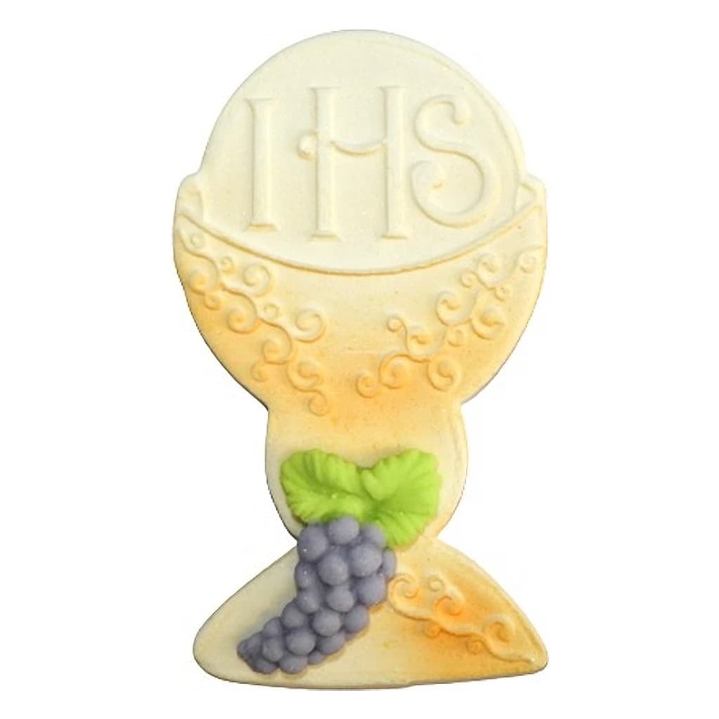 Sugar Decoration – Flat Chalice with Grape Motif (10 pc)