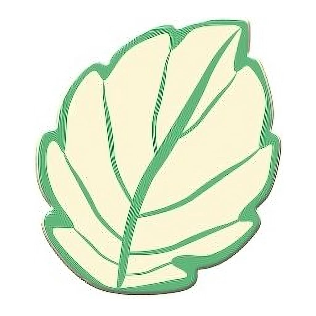 Choc Decor. Leaf White 30 mm (90 pc)