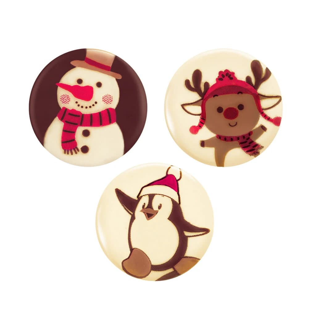 Choc. Decor. Christmas Trio Set 30 mm (189 pc)