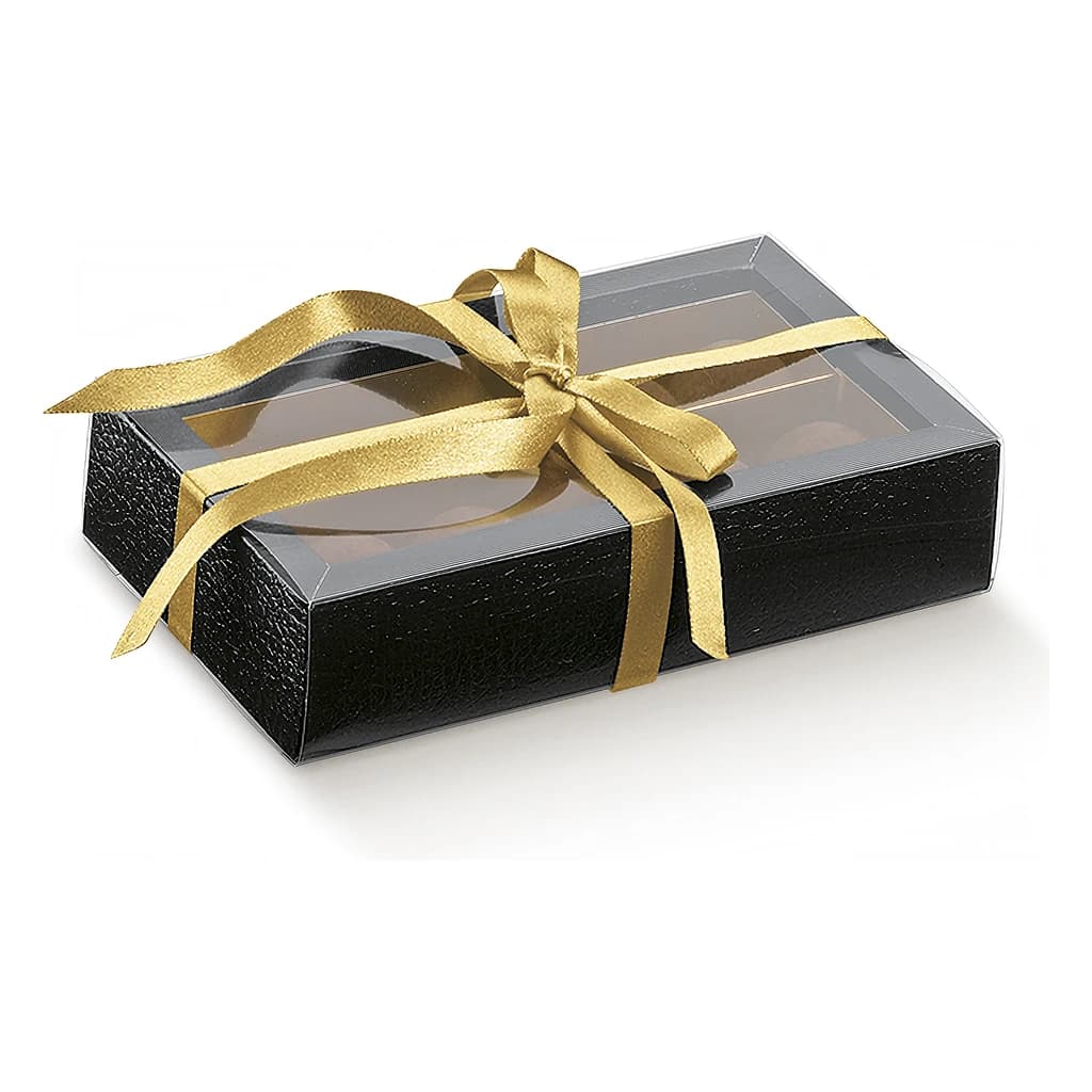 Black Box for 8 Pralines 14.5 x 7.5 x 3.5 cm Window 10 pc