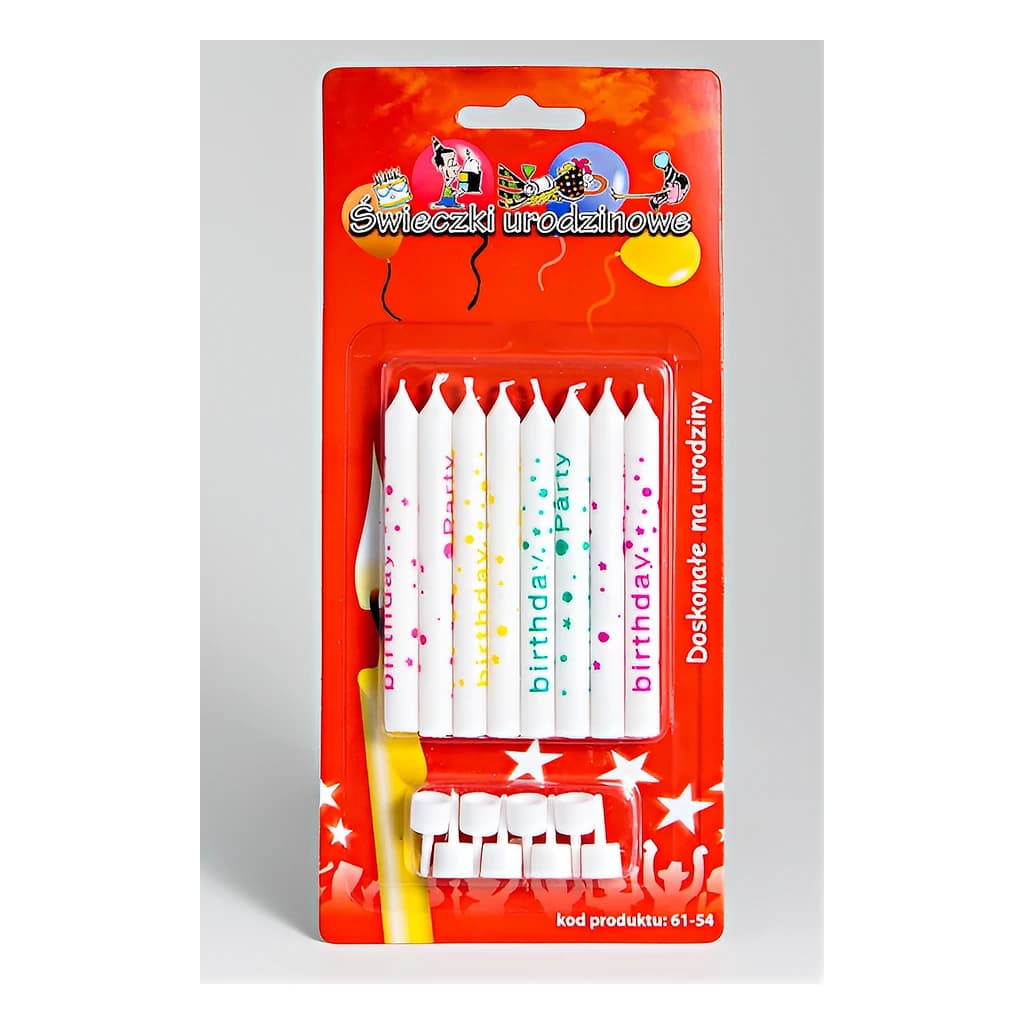 Birthday Candles "Happy Birthday" (8 pc)