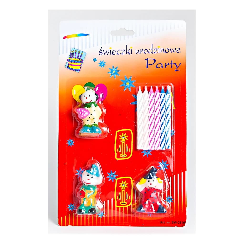 Birthday Candles Clowns (3 pc)