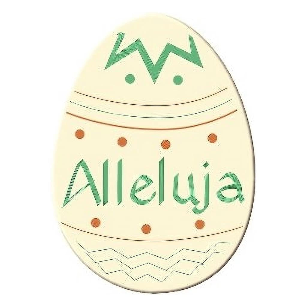 Choc. Decor. Egg white chocolate 45 mm (80 pc)