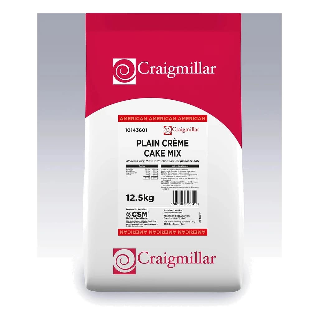 Craigmillar Plain Crème Cake Mix 12.5 kg