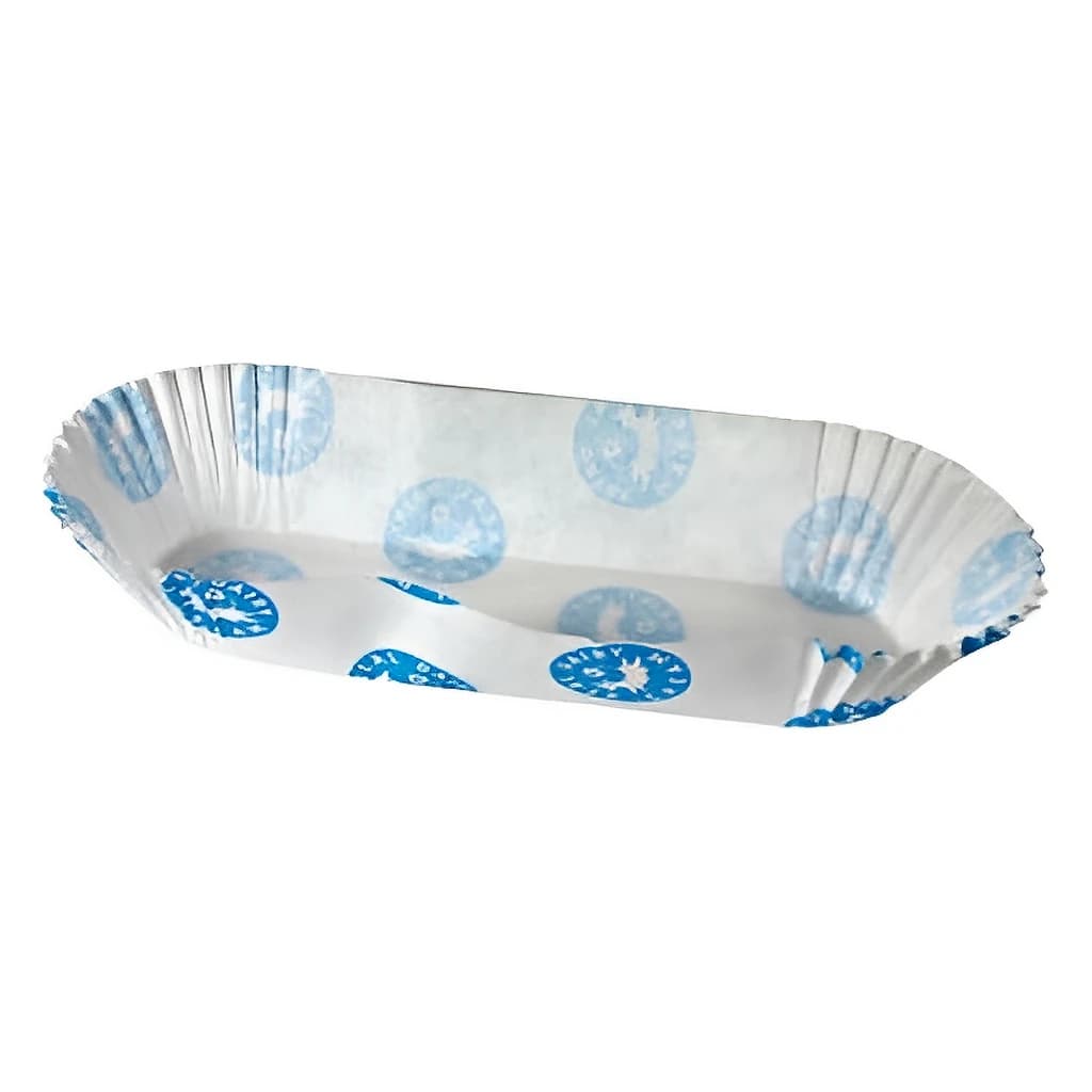 Fresh Cream Oblong Cake Case 124 x 29 x 27 mm White – 1000 pc