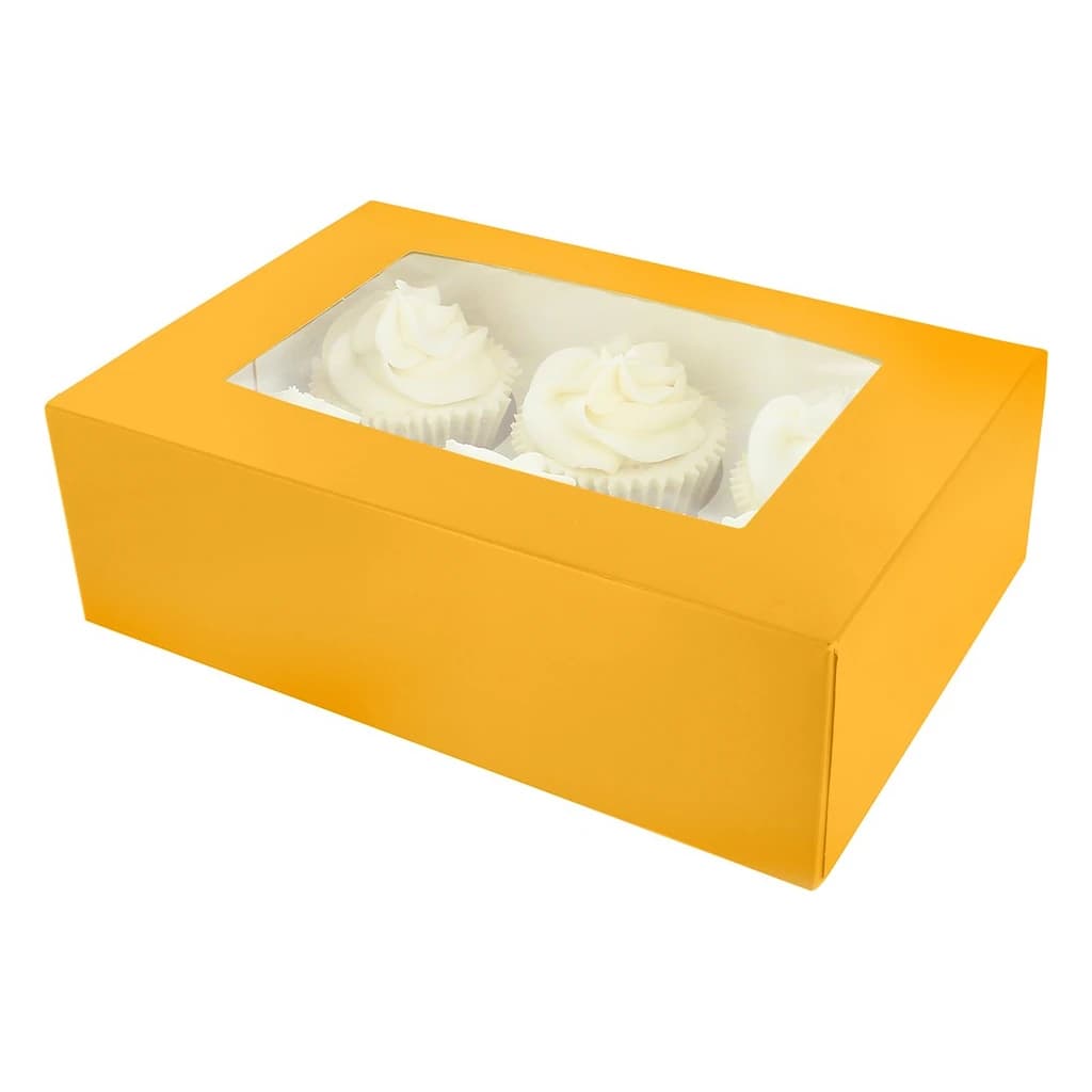 6/12 Cupcake Box – Brights Sunflower – 20 pc (dual insert)