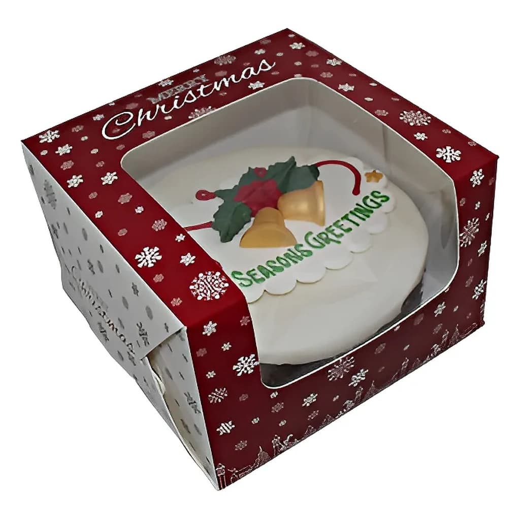 Premium Xmas Window Flat 6 Mince Pie Box (248x166x38mm)-250 pc