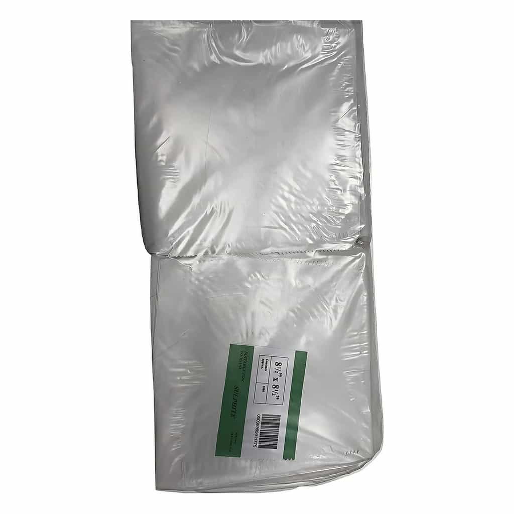 White Sulphite Paper Bags Strung 8.5 × 8.5 in 1000 pc
