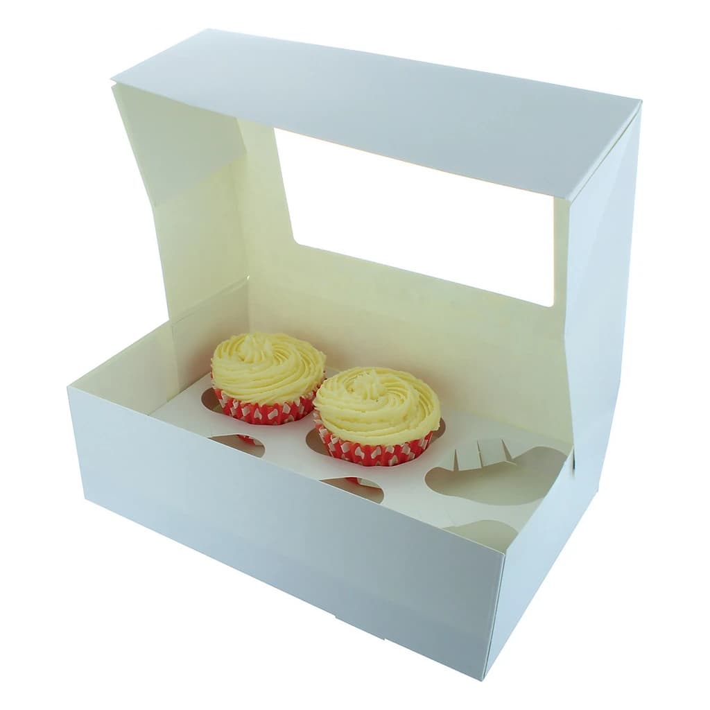 Box 6 Cupcake/Muffin White (25 pc)