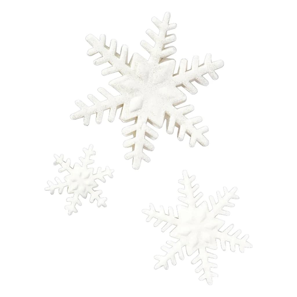 White Snowflake Sugar Piping (3 sizes)