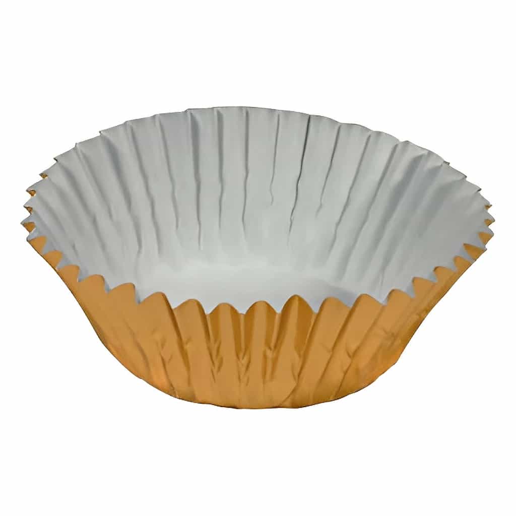 Gold Foil Round Cupcake Case 51 × 38 mm – 500 pc