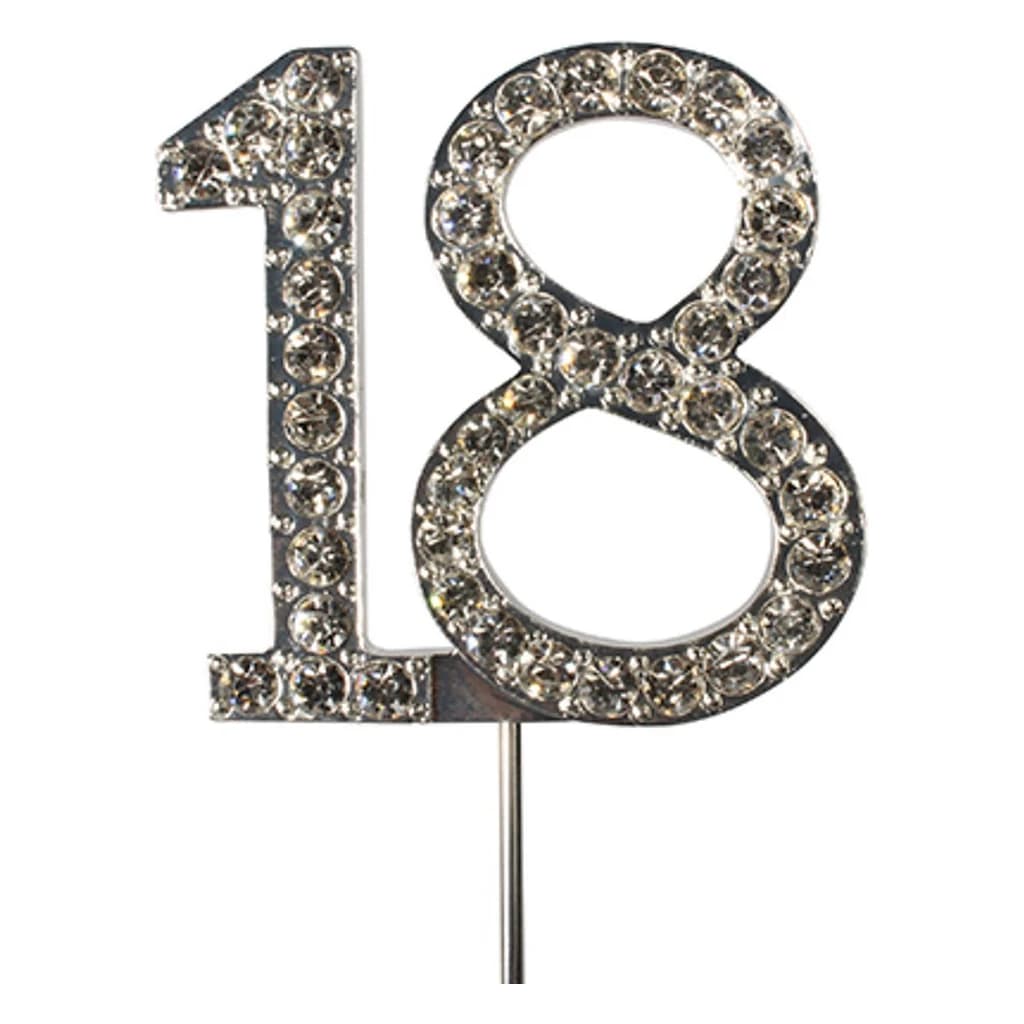 Diamante Number Topper "18" 45mm