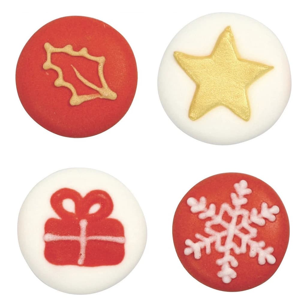 Xmas Icons Sugar Pipings 30 mm (200 pc)