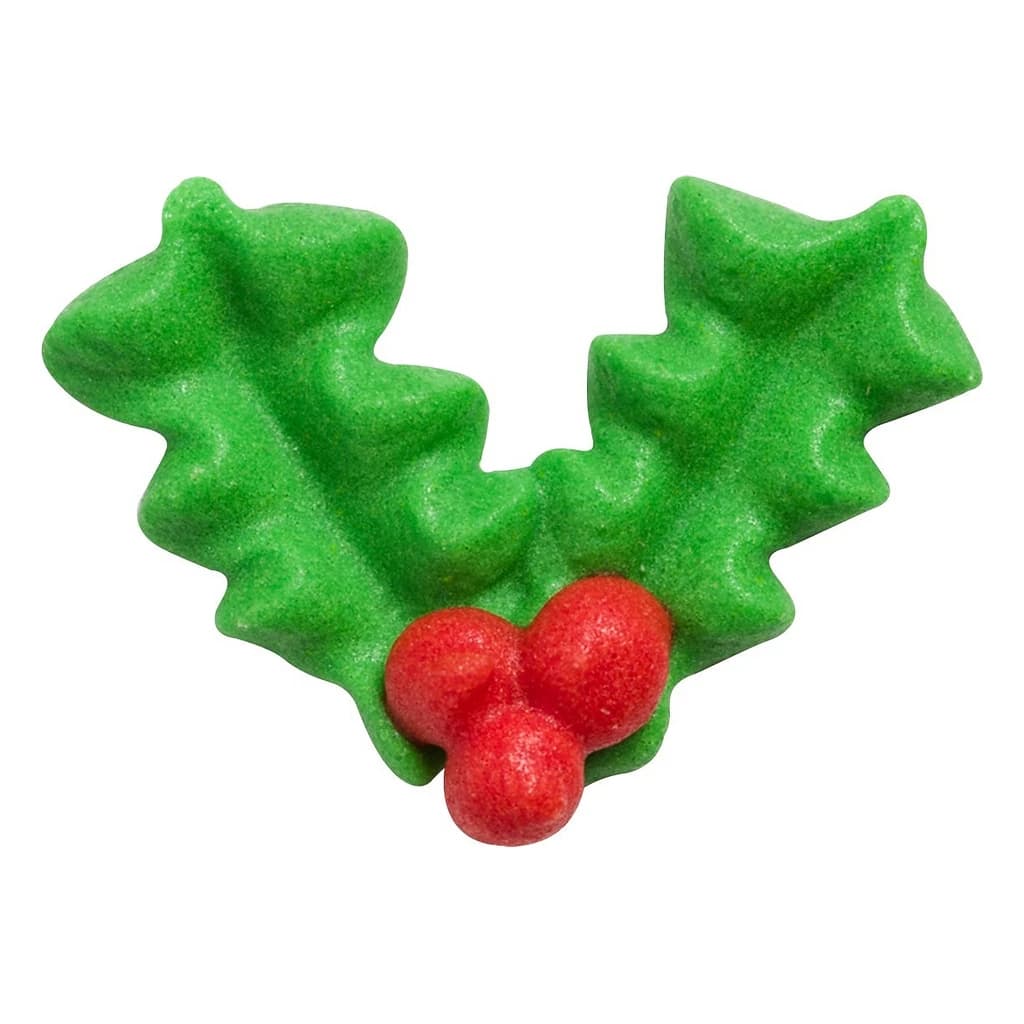 Holly and Berry Sugar Pipings 20 mm (250 pc)