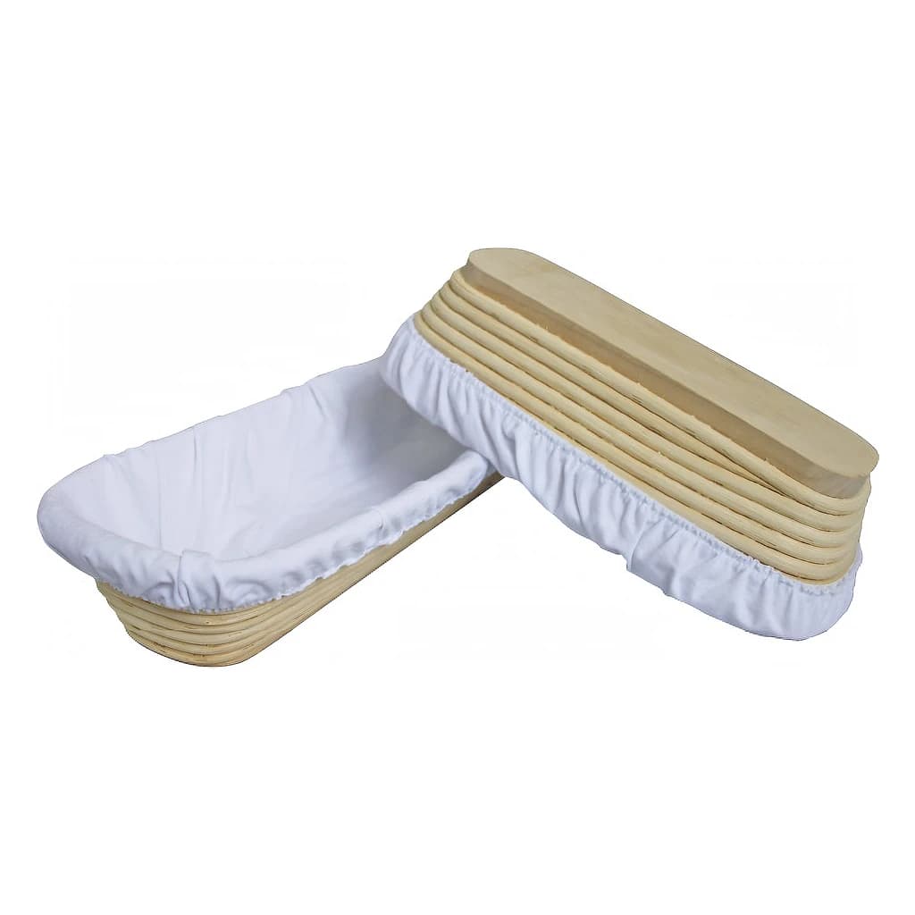 Cotton liner for rectangular bread proofing baskets - 140 x 420 mm